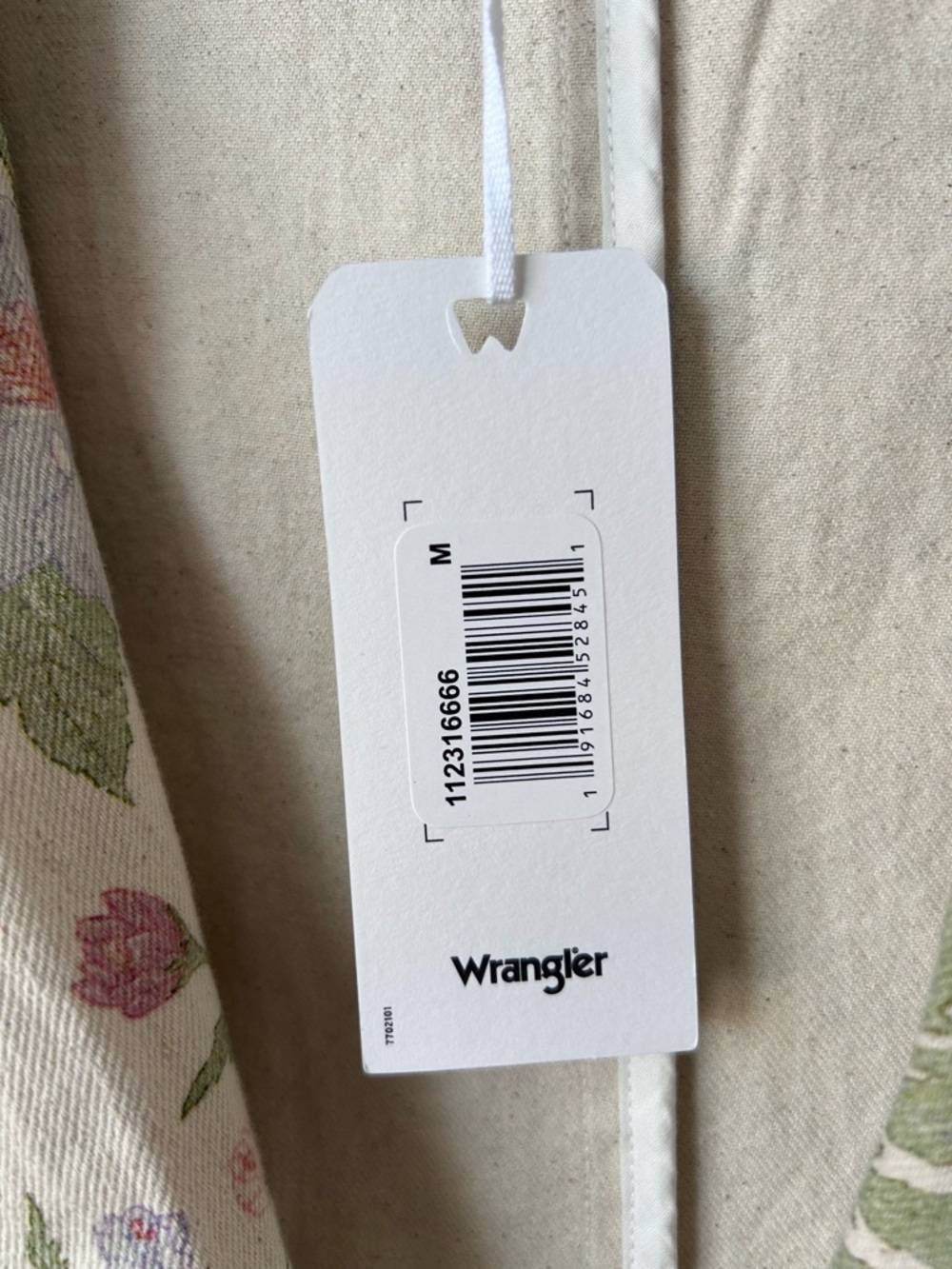 Wrangler X Free People Cream Floral Button-Up Jacket with Pink and Green Print - Picture 10 of 14
